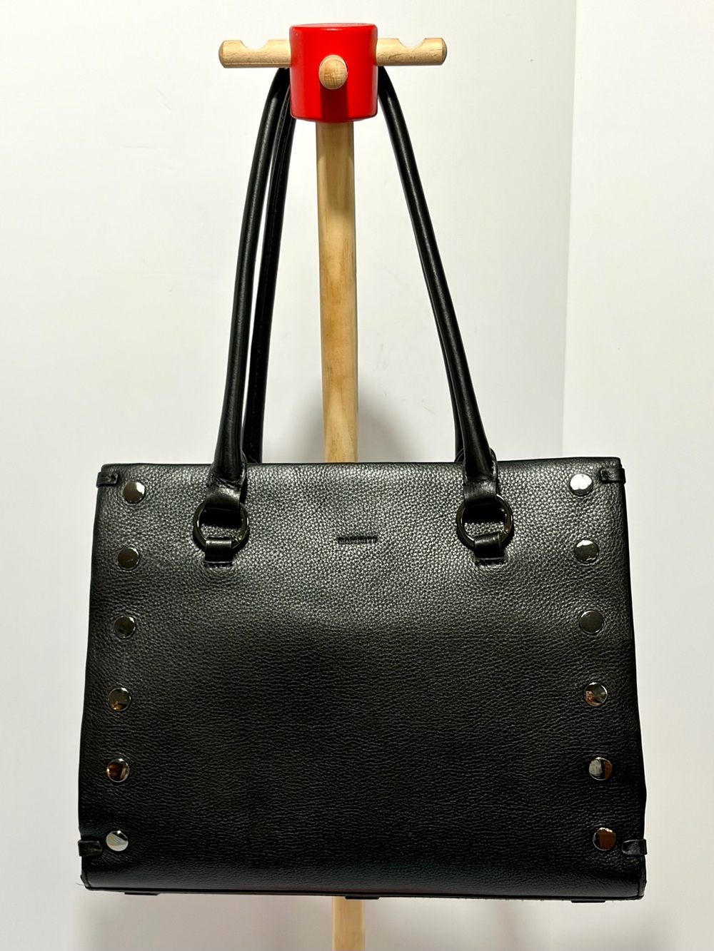 Hammitt Allen Large Tote Bag in Black Leather With Gunmetal Hardware